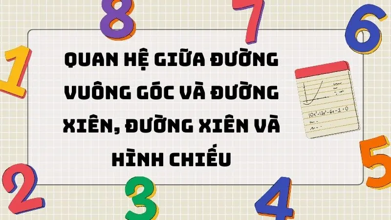 Quan hệ giữa đường vuông góc và đường xiên, đường xiên và hình chiếu lớp 7