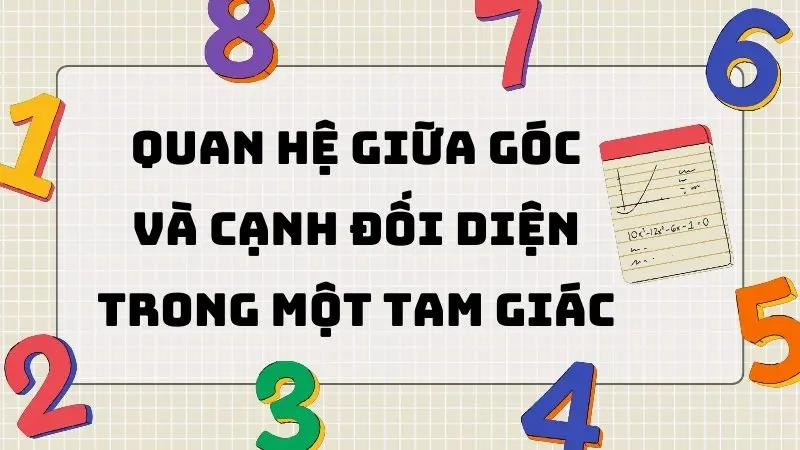 Quan hệ giữa góc và cạnh đối diện trong một tam giác