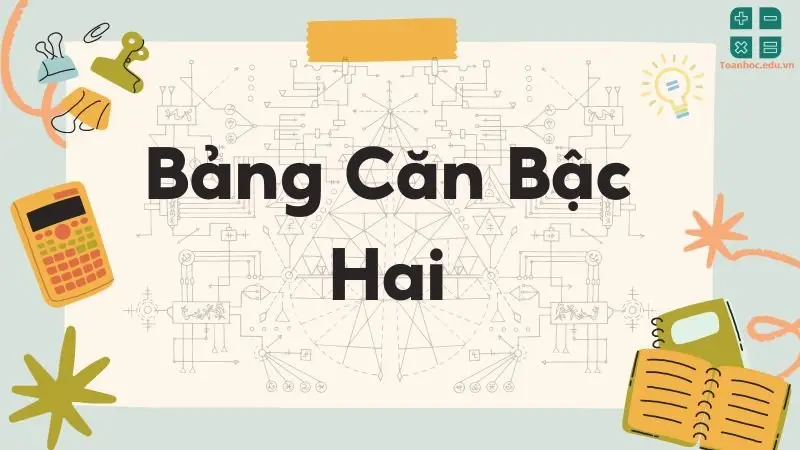 Lý thuyết về bảng căn bậc hai và các dạng bài tập liên quan - Toán lớp 9