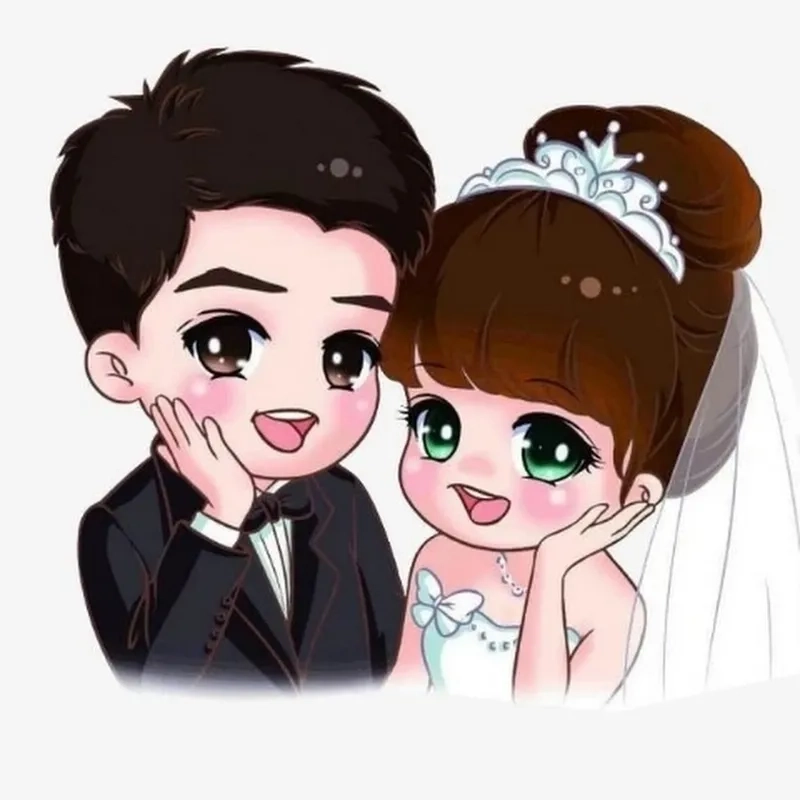 Ngắm nhìn cặp đôi chibi siêu cute