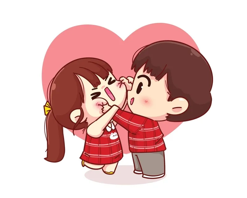 Xem ngay ảnh cặp chibi cute cực đáng yêu