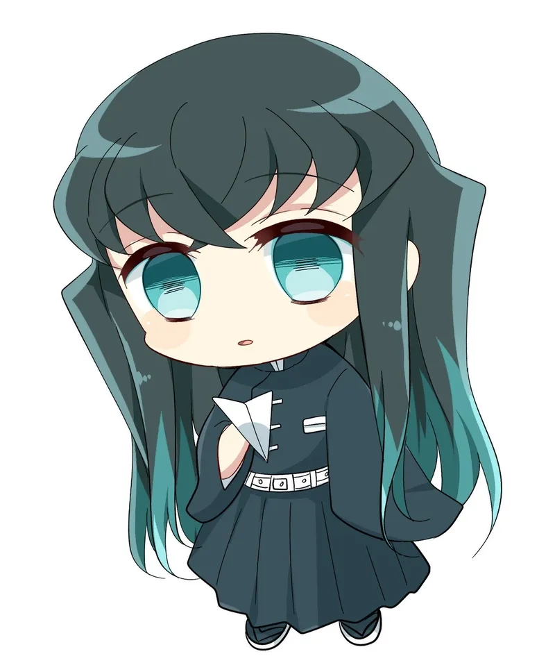 Hướng dẫn vẽ Muichiro chibi đơn giản và đẹp mắt