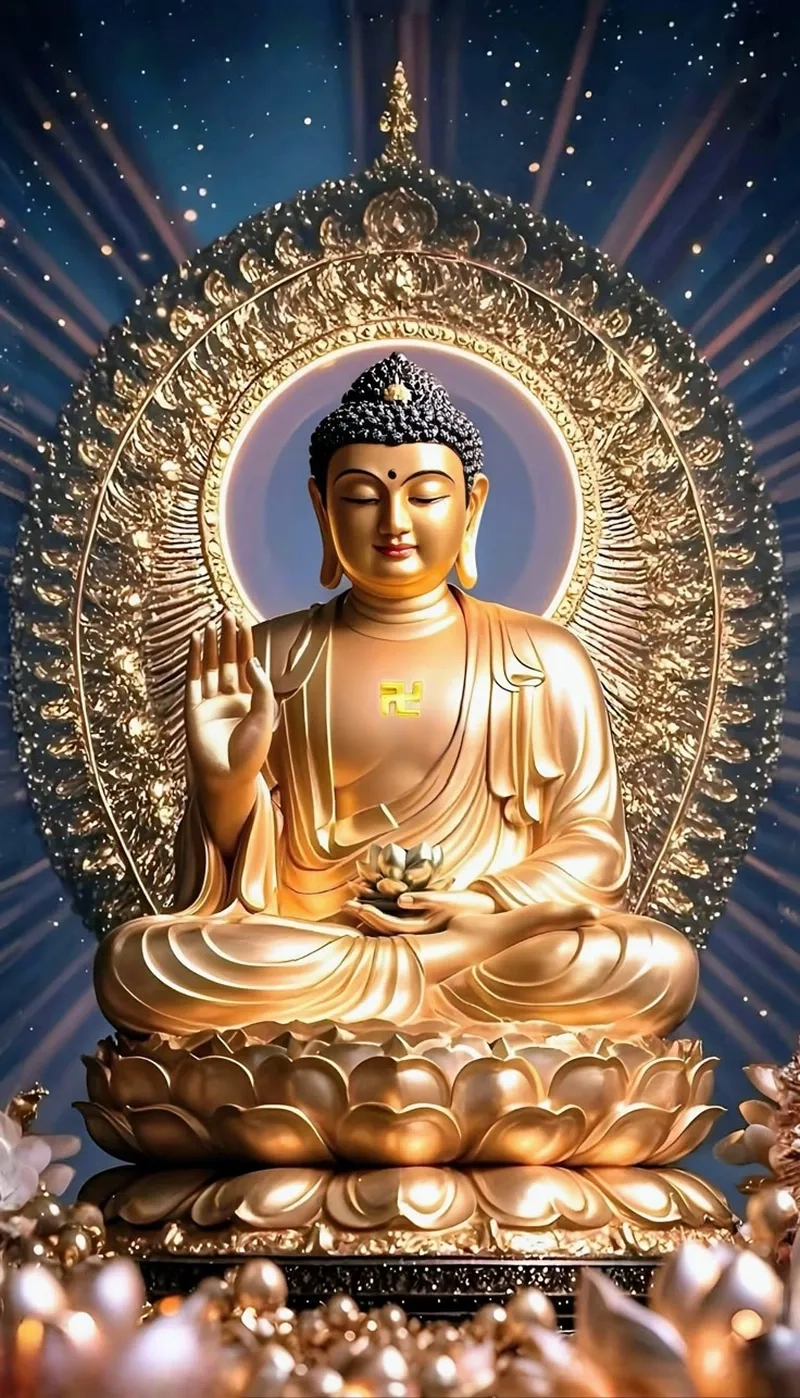 Ngắm nhìn hình ảnh Phật A Di Đà, mang lại cảm giác an nhiên
