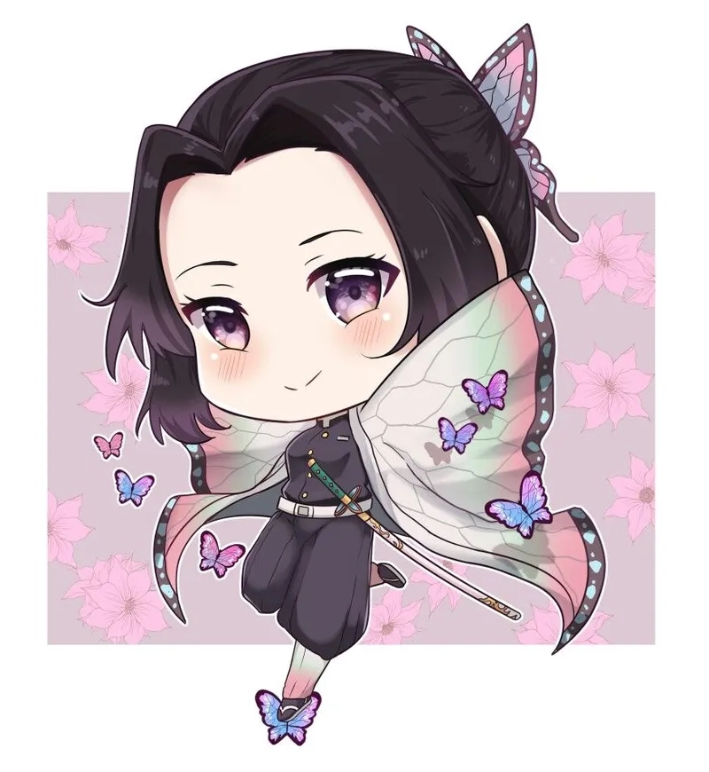 Ngắm nhìn kochou shinobu chibi với thần thái siêu đáng yêu