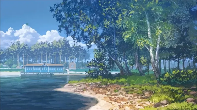 Vẻ đẹp nghệ thuật từ ảnh nền máy tính anime phong cảnh đầy cảm xúc