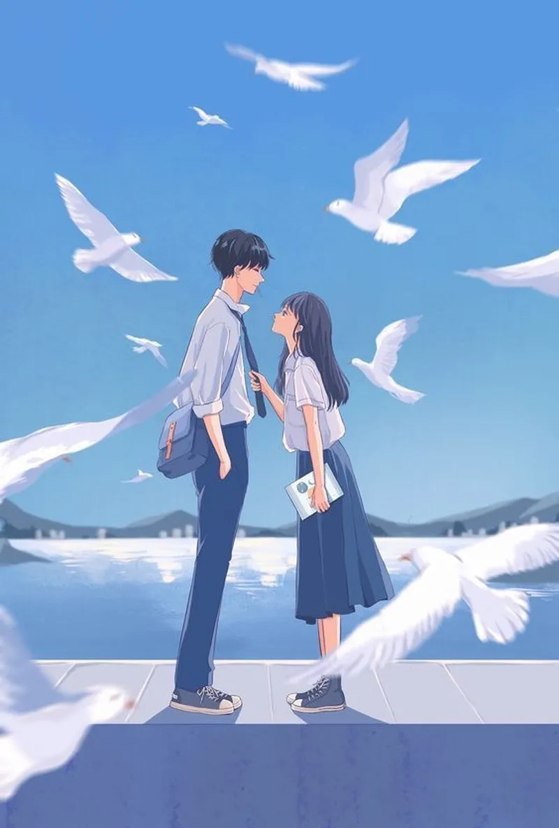 Những khoảnh khắc ấn tượng trong hình anime cặp đôi ngầu