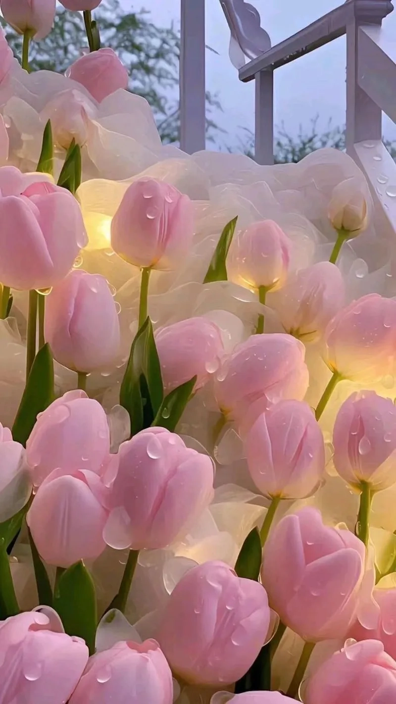 Làm mới điện thoại với ảnh hoa tulip hình nền