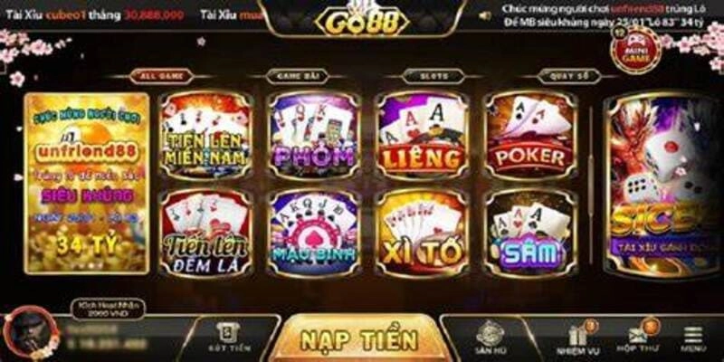 Các trò chơi nổi bật tại casino go88 sòng bạc trực tuyến đúng chất