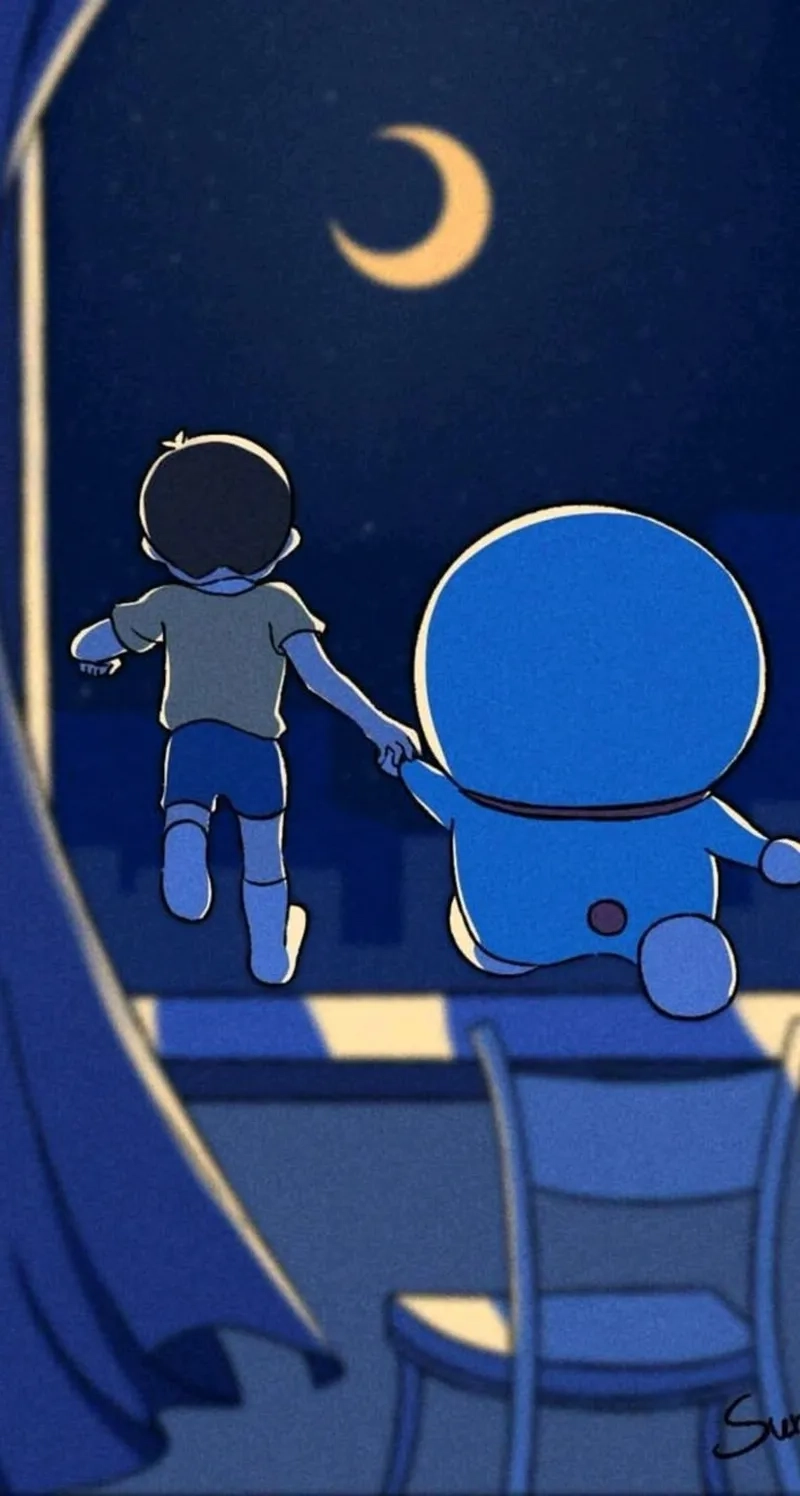 Đặt ngay ảnh nền doremon và nobita siêu đáng yêu