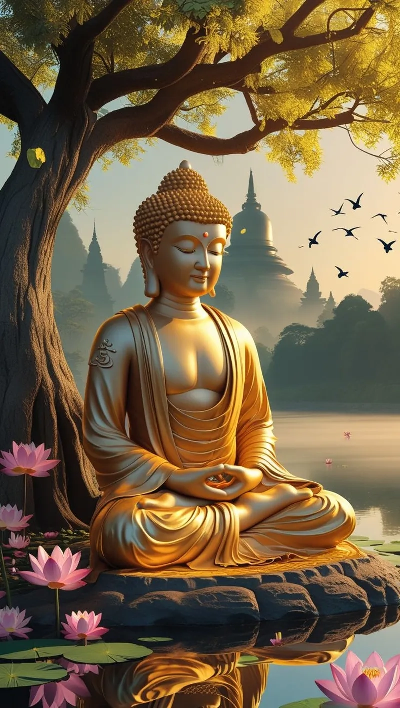 Tĩnh lặng và thiền định cùng ảnh Phật tịnh tâm đẹp nhất