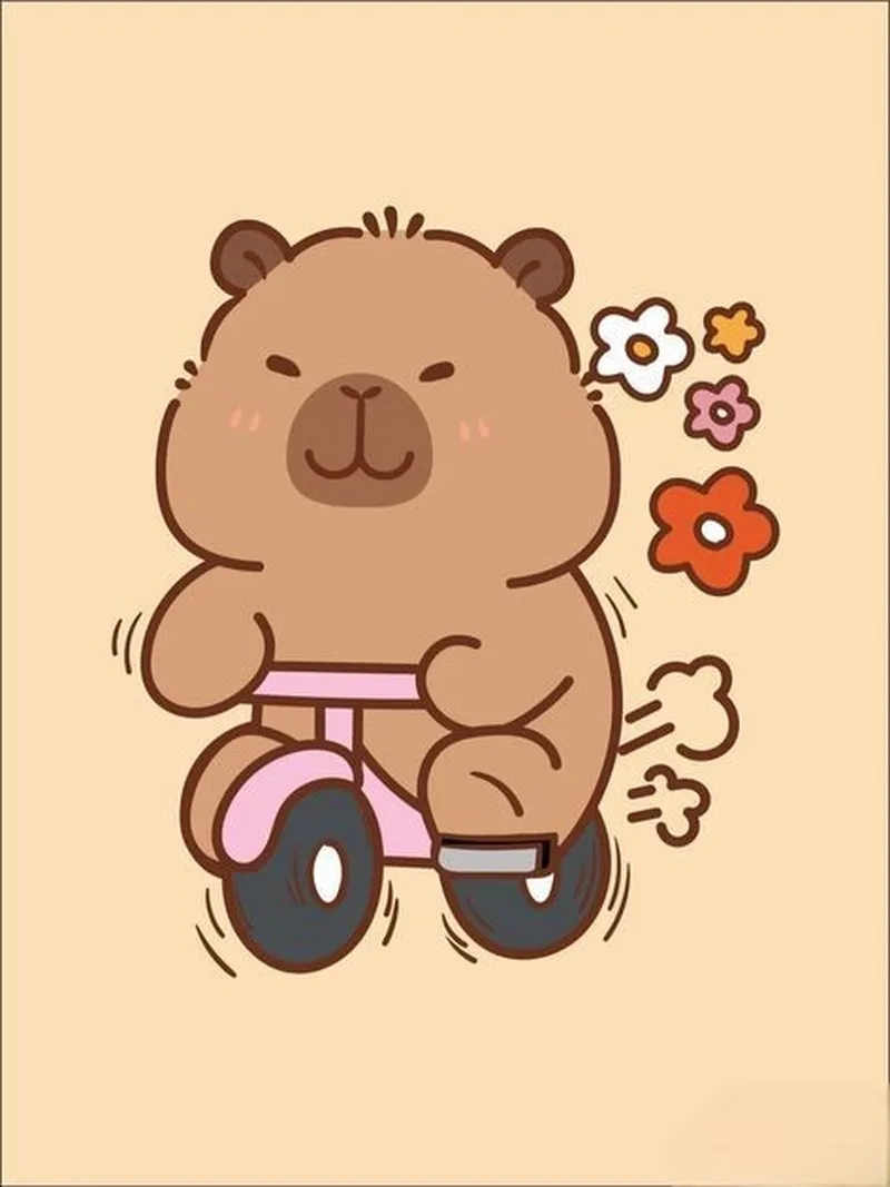 Ngộ nghĩnh và đáng yêu với hình nền capybara cực chất
