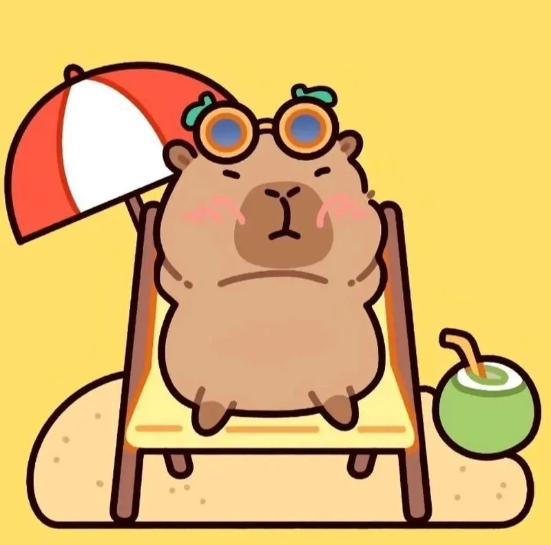 Thú vị với hình nền đẹp 3d cute capybara hiếm có