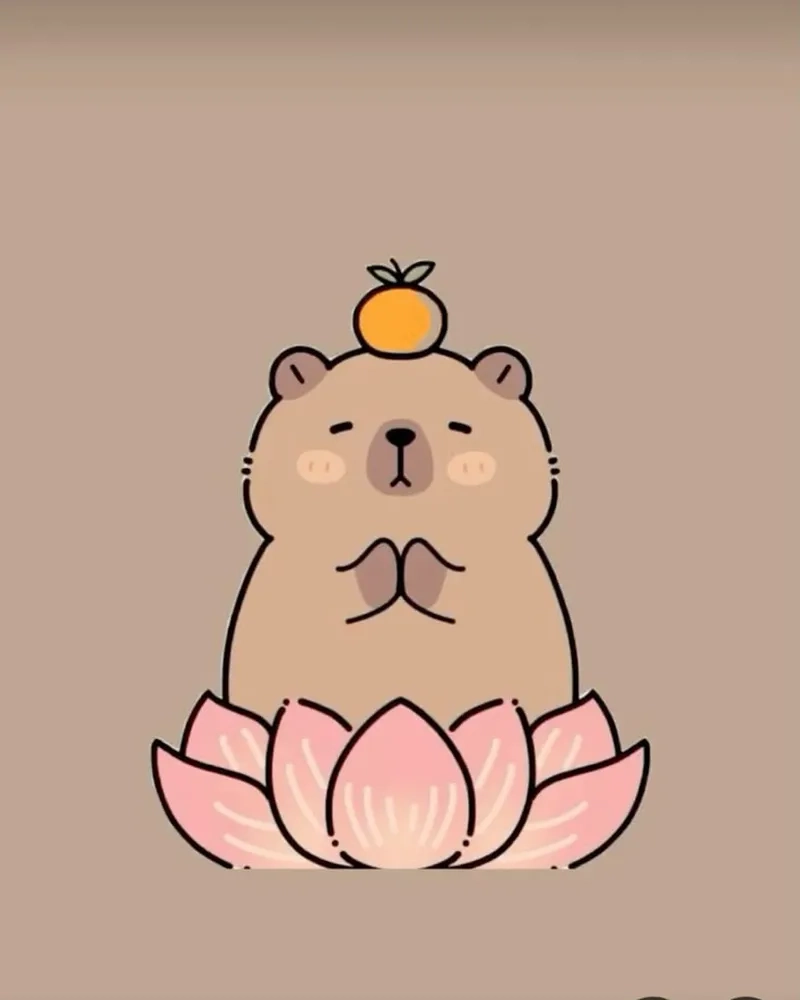 Màn hình sinh động hơn với hình nền máy tính đẹp cute capybara