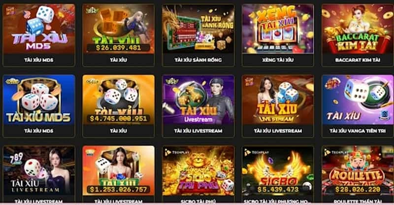 Cổng game Debet cung cấp nhiều phiên bản tài xỉu từ các nhà cung cấp game uy tín
