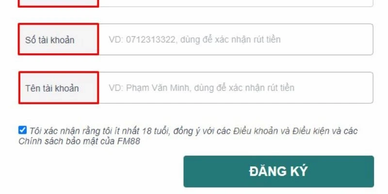Lưu ý khi đăng ký tài khoản