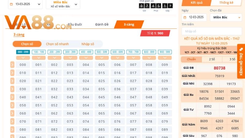 Phương pháp chơi xổ số miền Bắc VA88 dễ trúng