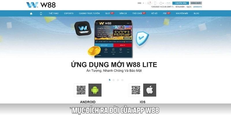 App W88 ra đời nhằm đáp ứng mọi nhu cầu của bet thủ