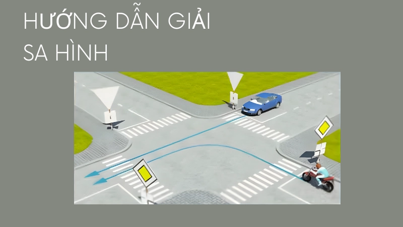 Hướng dẫn giải sa hình thi bằng lái xe ô tô đơn giản