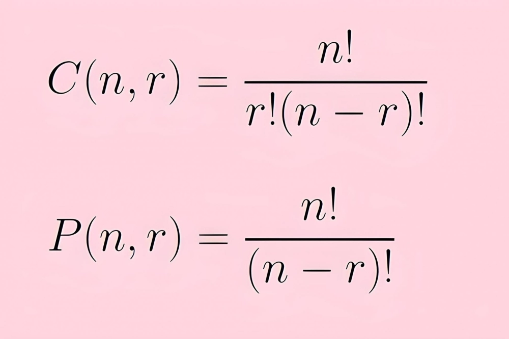Hình ảnh so sánh sự khác biệt giữa Tổ hợp và Chỉnh hợp trong toán học khi thực hiện chọn vật thể