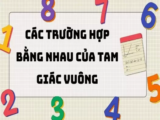 Các trường hợp bằng nhau của tam giác vuông 