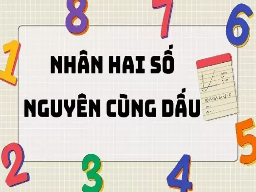 Hệ thống kiến thức bài: Nhân hai số nguyên cùng dấu lớp 6