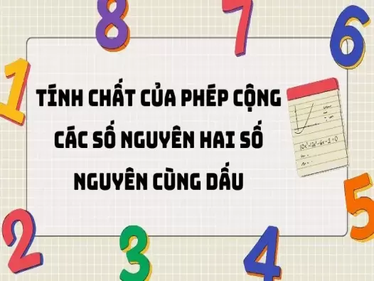 Tính chất của phép cộng các số nguyên