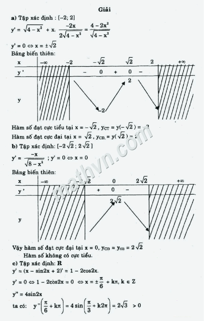 Bài tập về đồ thị hàm số sách Giải tích 12 nâng cao