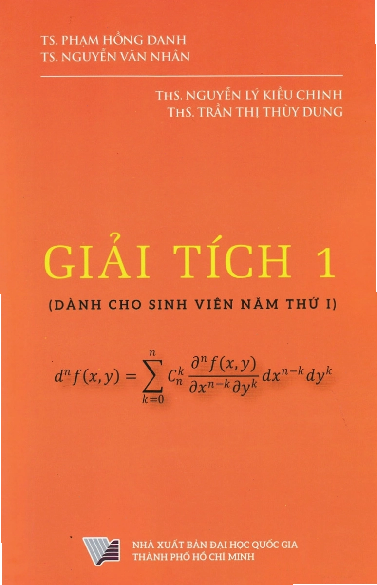 Bìa sách Giải tích 1 dành cho sinh viên năm nhất