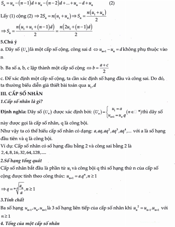 Biểu đồ cấp số nhân với công bội q