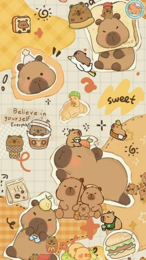Cặp đôi Capybara vô tri trong buổi sáng
