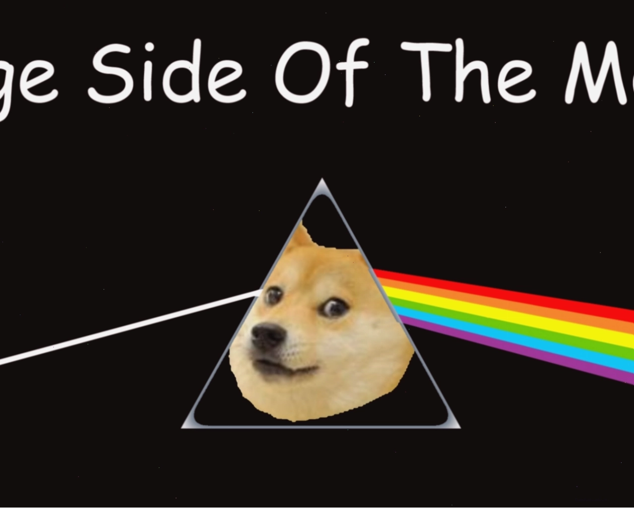 Doge side of the moon wallpaper - Hình nền Doge lấy cảm hứng từ cộng đồng Dogecoin