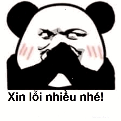 Gấu trúc che miệng xin lỗi