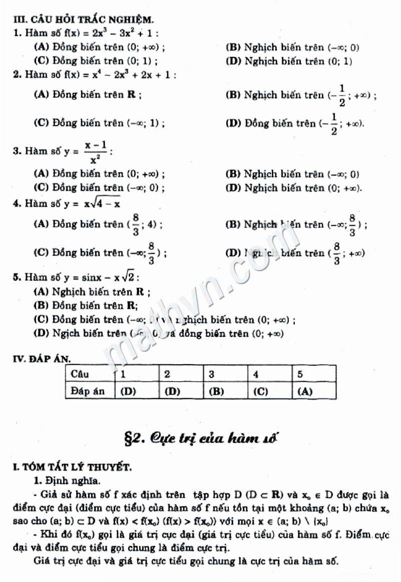 Giải bài tập sách Giải tích 12 nâng cao
