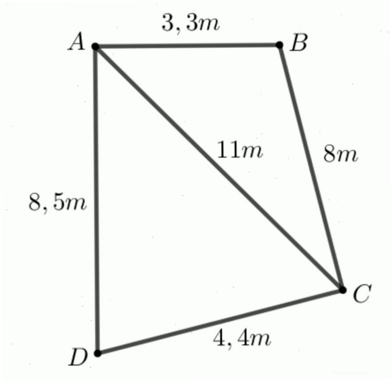 Giải thích công thức tính diện tích hình tứ giác có đường chéo vuông góc