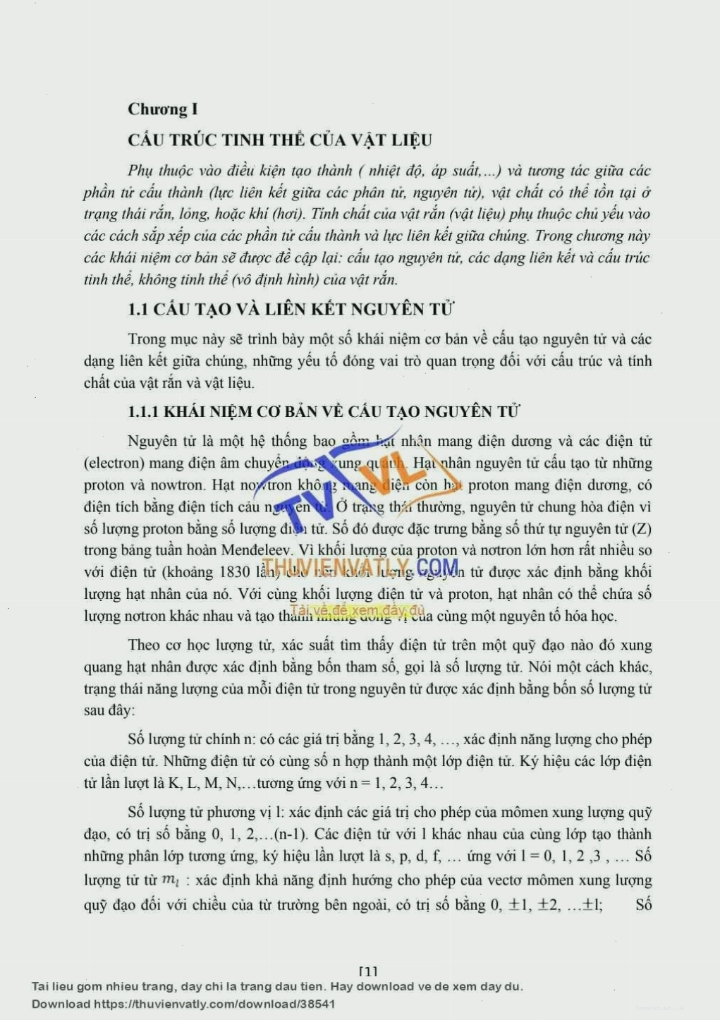 Giáo trình vật liệu học đại cương