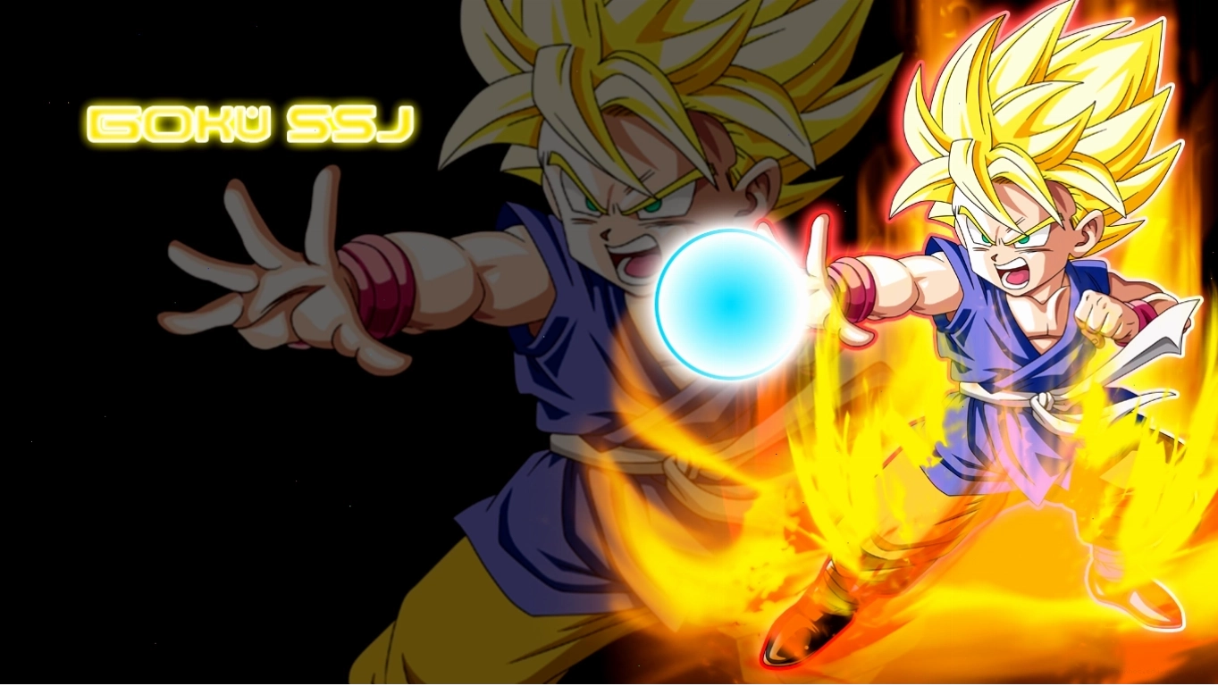 Goku GT Wallpaper với tạo hình đặc trưng của Dragon Ball GT