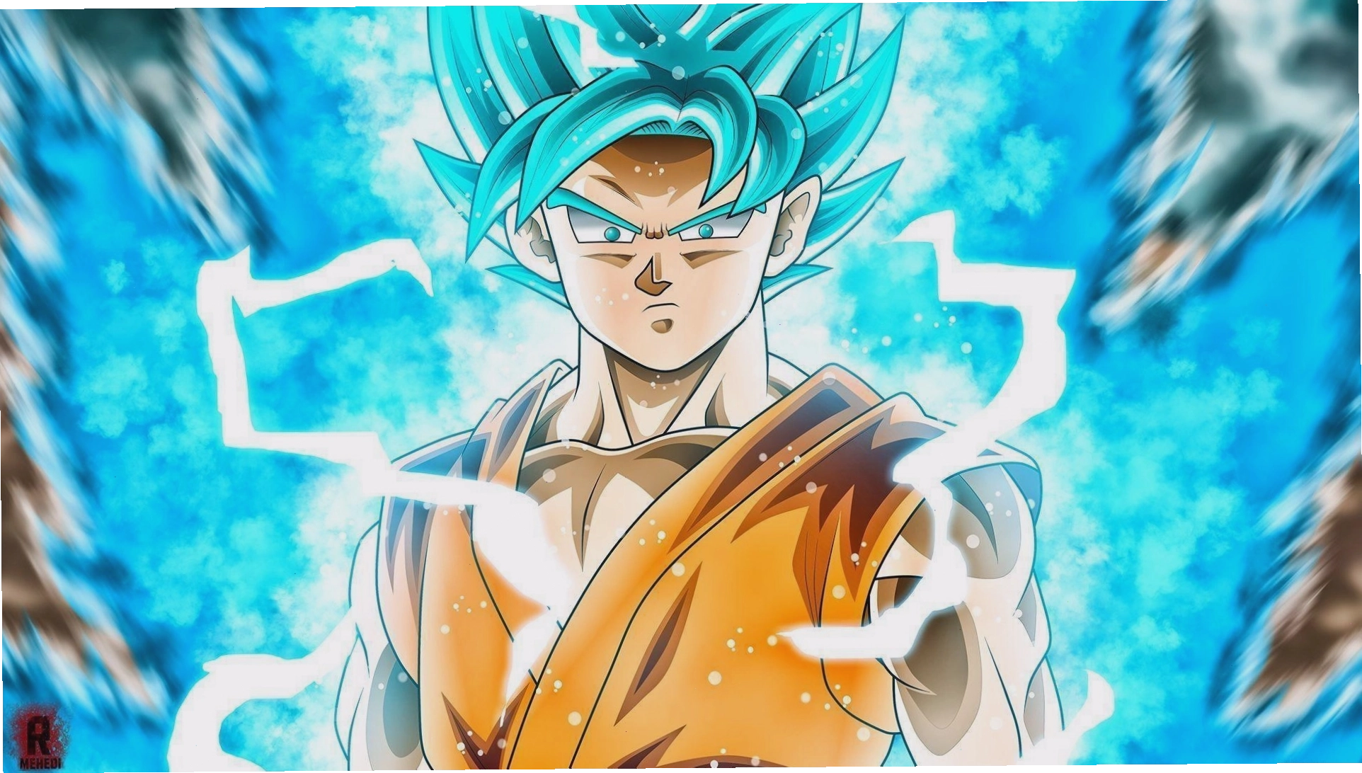 Goku Ssgss Wallpaper với trạng thái Super Saiyan God Super Saiyan