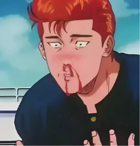 Hình anime meme chảy máu mũi