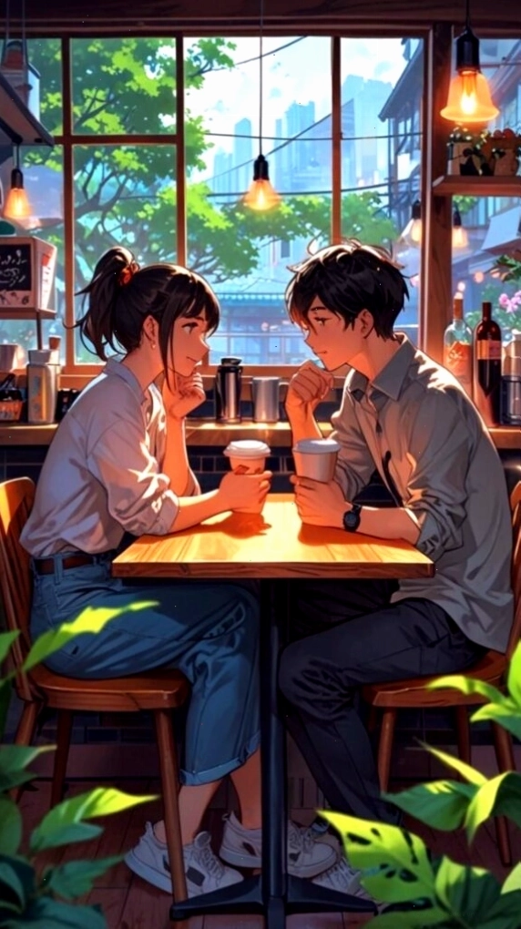 Hình nền anime về một cặp đôi dưới gốc cây anh đào nở rộ