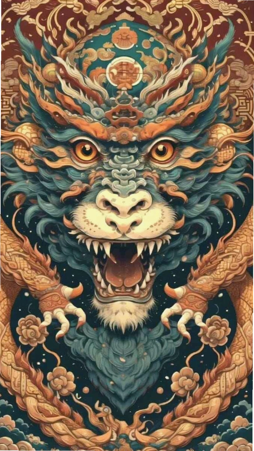 Hình nền điện thoại con Rồng với phong cách thiết kế độc lạ