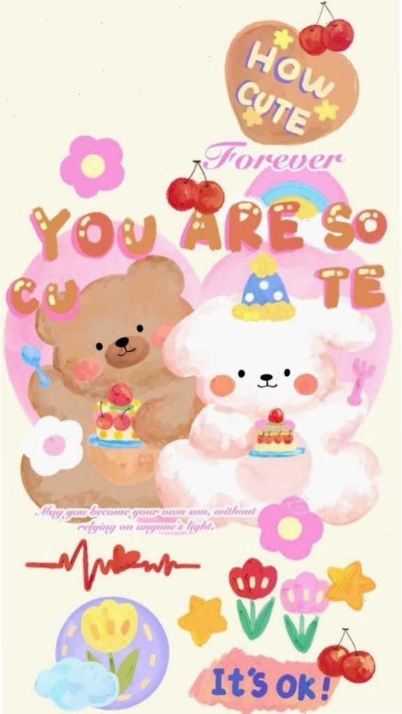 Hình nền điện thoại cute với các yếu tố thiên nhiên