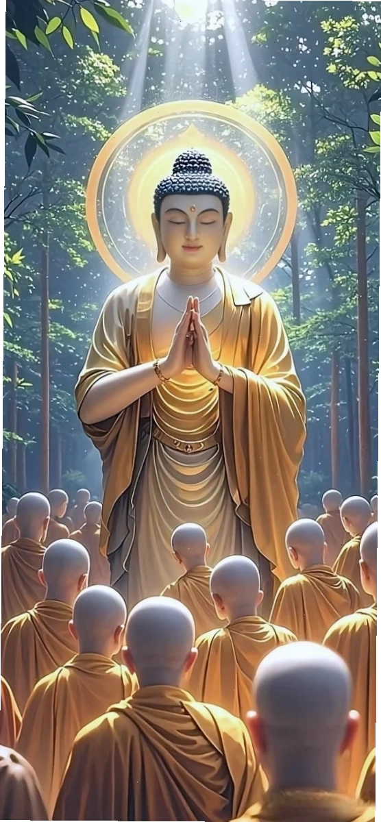 Hình nền điện thoại với hình ảnh Đức Phật trầm tư