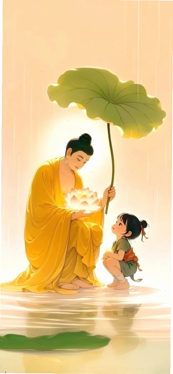 Hình nền điện thoại với hình ảnh Đức Phật và ánh hào quang