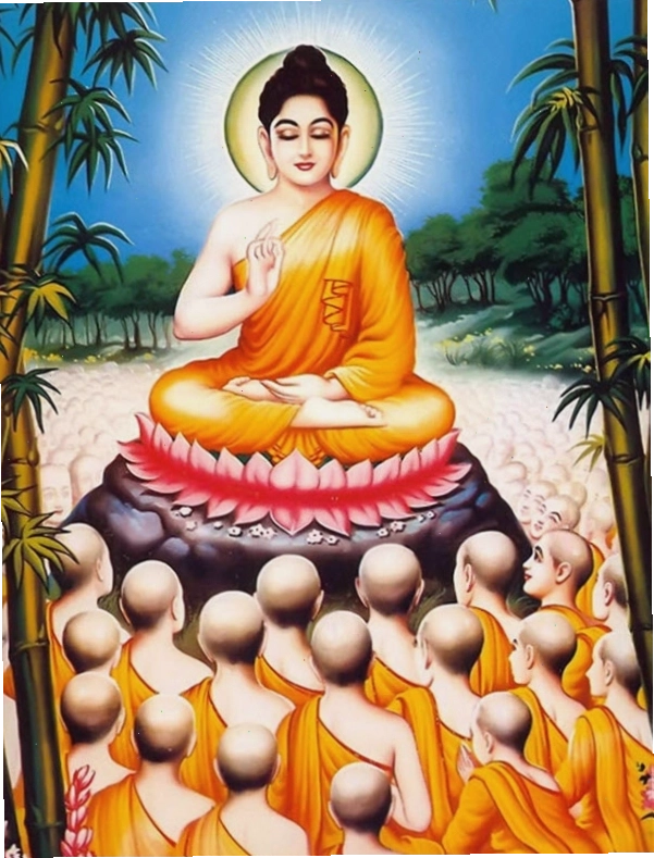Hình nền Phật Thích Ca Mâu Ni với ánh hào quang rực rỡ