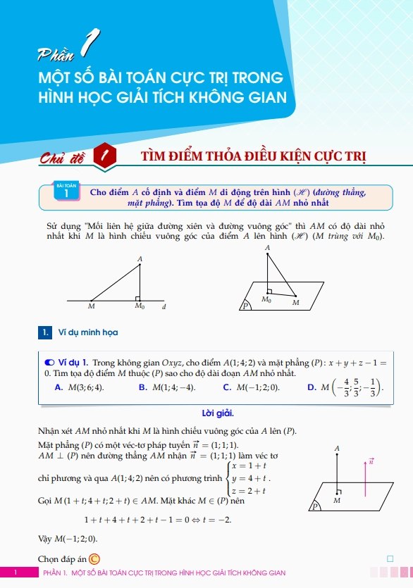 Khám phá Cực Trị Hình Học Không Gian Oxyz: Chuyên Đề Toán 12 Nâng Cao