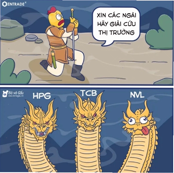 Meme 3 con rồng minh họa cho tình huống làm việc nhóm