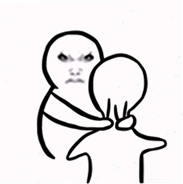Meme bóp cổ hài hước với biểu cảm lầy lội