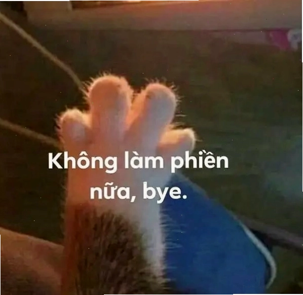 Meme bye "khó đỡ" với biểu cảm nhân vật