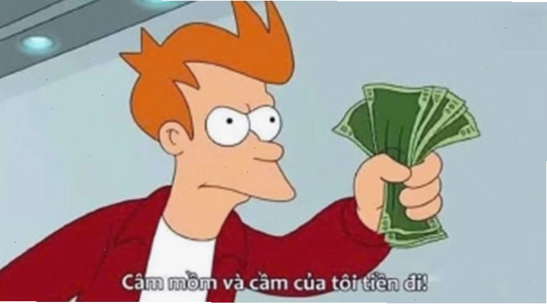 Meme đưa tiền thể hiện sự hào phóng và lời chúc tốt đẹp