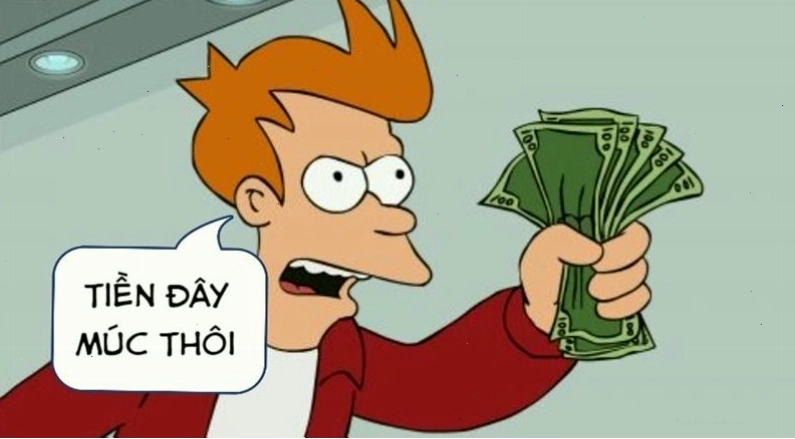 Meme "sống sang chảnh" khi có nhiều tiền
